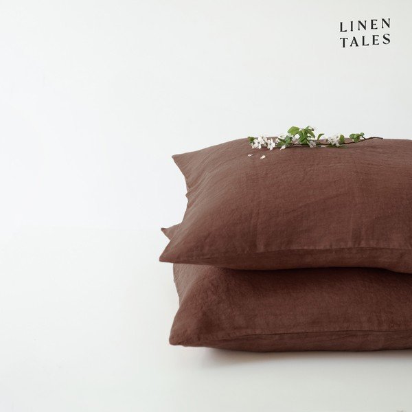 Lniana poszewka na poduszkę 50x70 cm Chocolate – Linen Tales