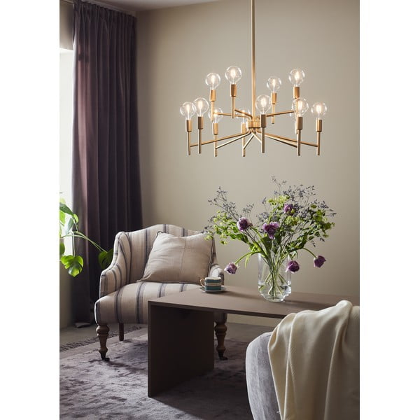 Lampa wisząca w kolorze złota z 12 kloszami Markslöjd Regent-image-1