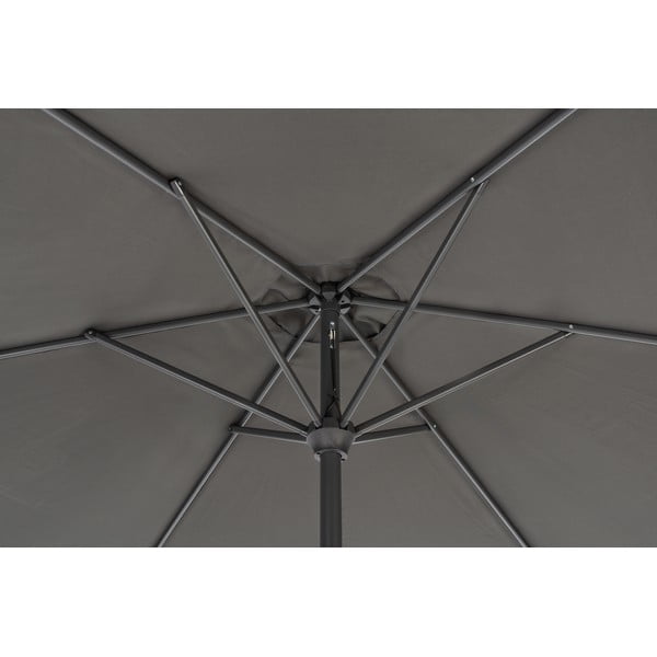 Czarny parasol ogrodowy ø 300 cm Roja – Rojaplast-image-1
