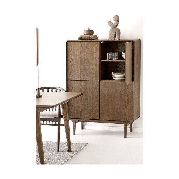 Ciemnobrązowa szafka w dekorze dębu 100x140x40 cm Darwin – House Nordic-image-2