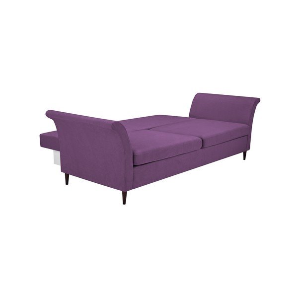 Fioletowa 3-osobowa rozkładana sofa ze schowkiem Mazzini Sofas Peony-image-4