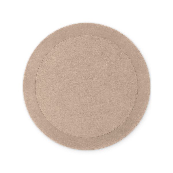 Beżowy okrągły dywan z mieszanki wełny tkany ręcznie ø 150 cm Kivi – Villeroy&Boch