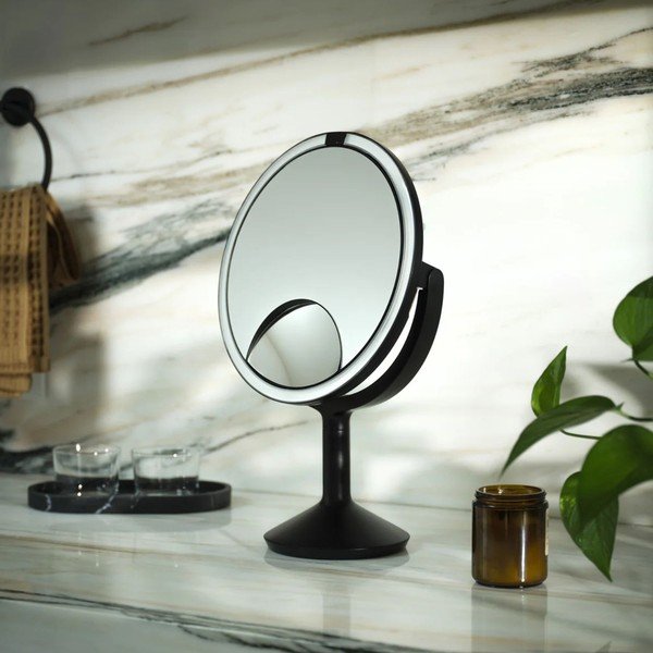 Lustro z oświetleniem/powiększające (powiększenie 5x/powiększenie 10x) kosmetyczne ø 25 cm Trio Max – simplehuman-image-1