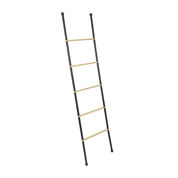 Czarno-naturalna metalowa drabina dekoracyjna Bambusa – Wenko-image-1