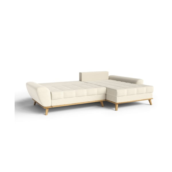 Kremowy rozkładany narożnik (prawostronny) Balitco – Ropez-image-2