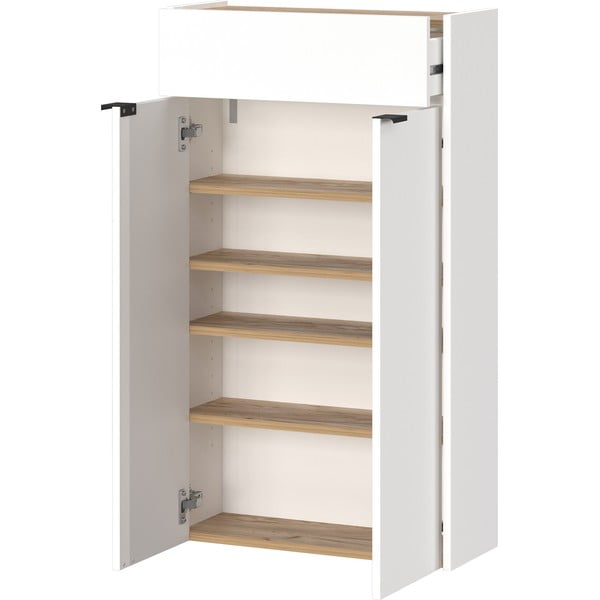 Biała szafka w dekorze dębu 56x97x22 cm Ameca – Germania-image-3