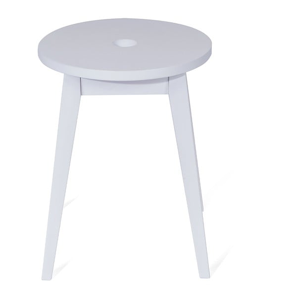Biały stołek z drewna kauczukowego Club – Bonami Selection-image-1