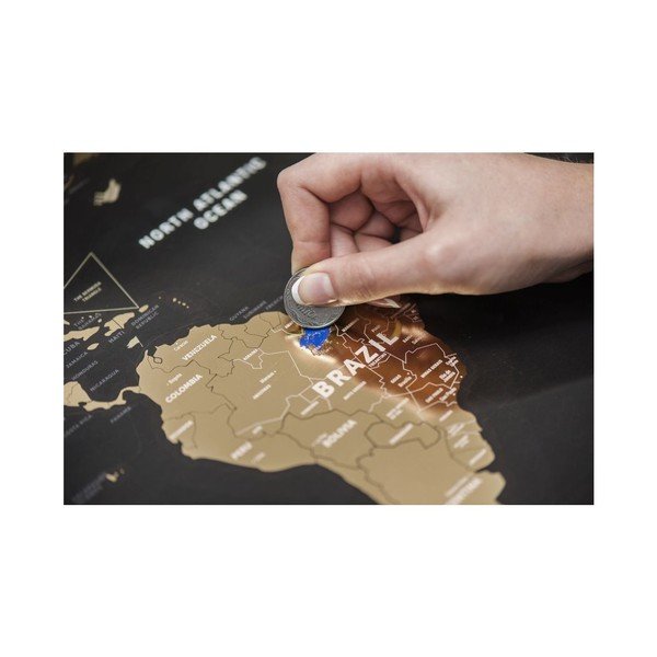 Mapa świata zdrapka Travel Map of the World Black, 80x60 cm-image-4