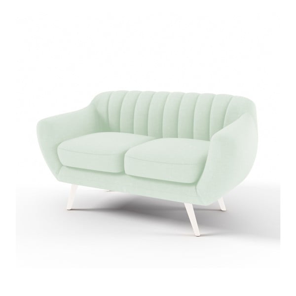Pastelowo-zielona 2-osobowa sofa Vivonita Kennet