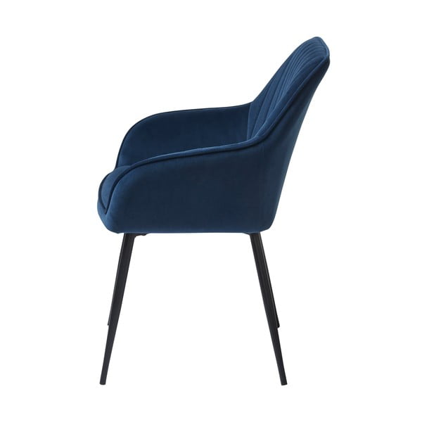 Ciemnoniebieskie tapicerowane fotele jadalniane zestaw z podłokietnikami 2 szt. Nolan Stripe – Unique Furniture-image-3