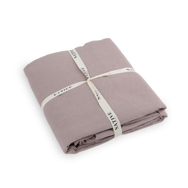 Szaroróżowa lniana pościel dwuosobowa 200x200 cm Blush – Native Natural-image-3