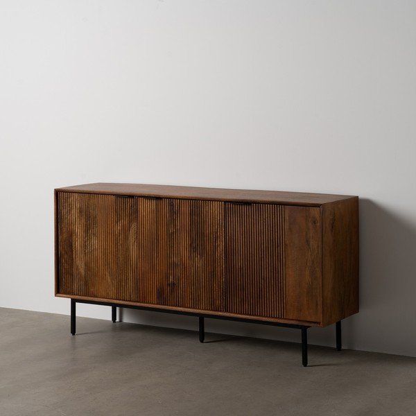 Brązowa komoda z litego drewna mango 160x78x40 cm Sagara – Ixia-image-2