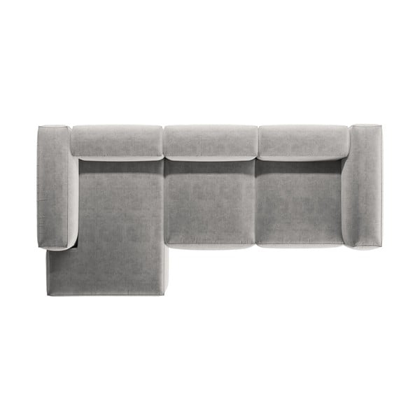 Jasnoszary narożnik (lewostronny/z szezlongiem) Bergamo – Cosmopolitan Design-image-3