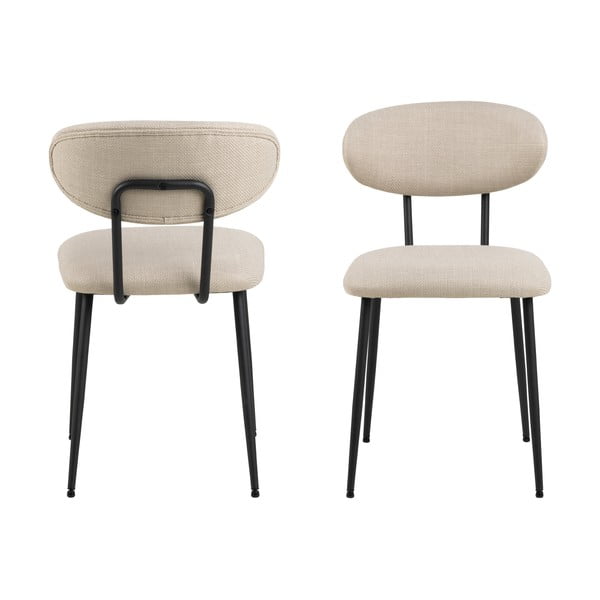Kremowe krzesła zestaw 2 szt. Denise – Actona-image-4