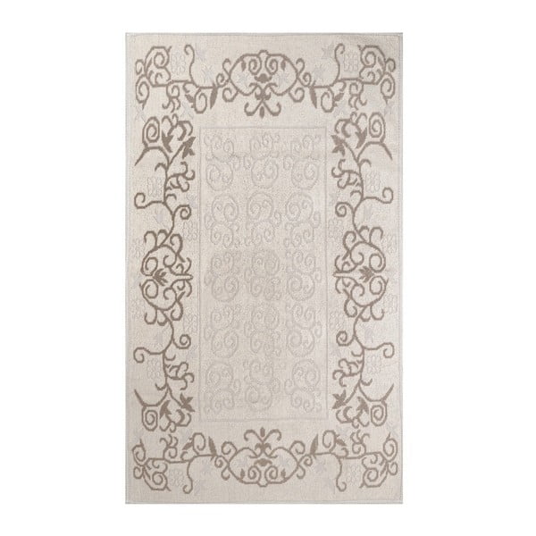 Kremowy dywan z domieszką bawełny Orchid Kahve, 100x150 cm