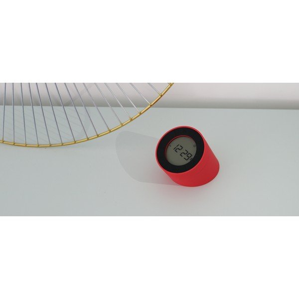 Czerwony budzik z ekranem LED Gingko Edge-image-1