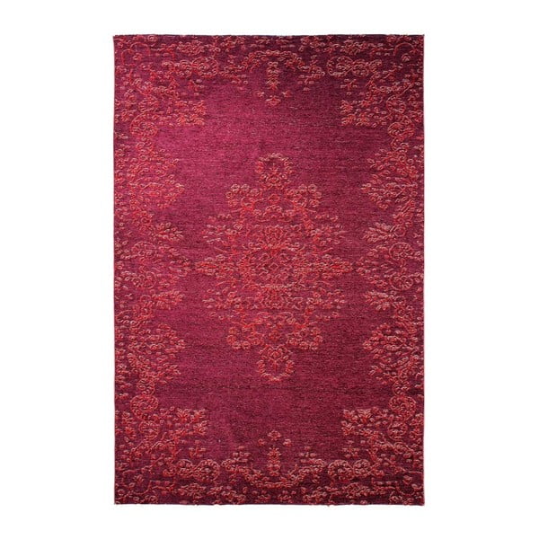 Czerwono-bordowy dywan dwustronny dywan Vitaus Lauren, 77x200 cm