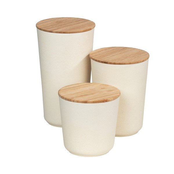 Beżowy pojemnik z bambusową pokrywą Wenko Bondy, 500 ml-image-2