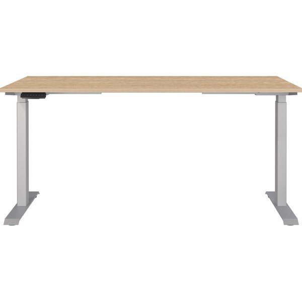 Biurko z regulowaną wysokością z elektryczną regulacją wysokości z blatem w dekorze dębu 80x160 cm Jet – Germania-image-1