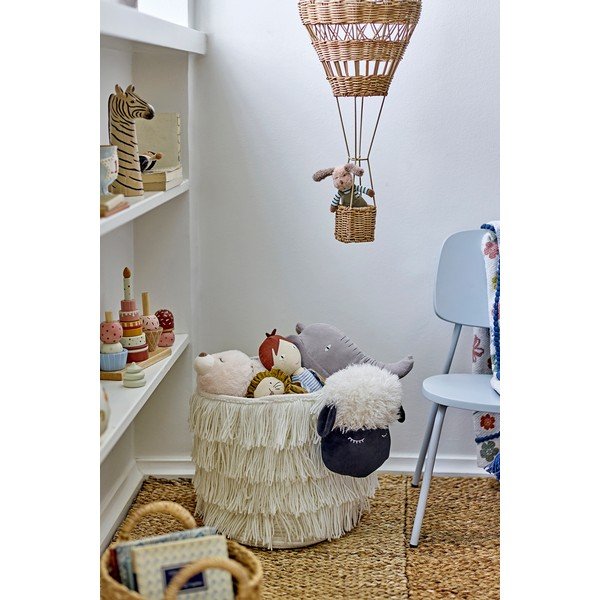 Biały tekstylny dziecięcy kosz na zabawki 40x25x30 cm Dolly – Bloomingville Mini-image-2