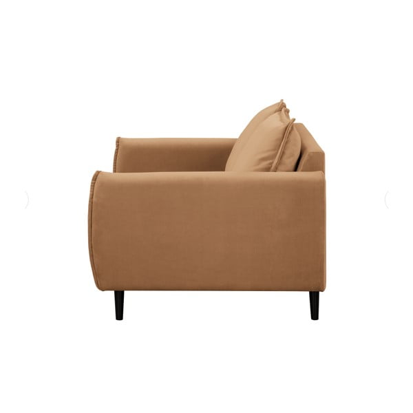 Brązowa aksamitna sofa 138 cm Juli – Ropez-image-2