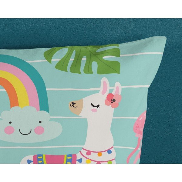 Niebieska bawełniana pościel dziecięca jednoosobowa 140x200 cm Festen – Good Morning-image-3