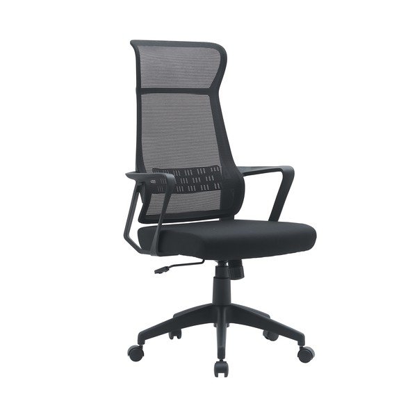 Czarne tapicerowane krzesło biurowe Hoboken – Yes Everyday