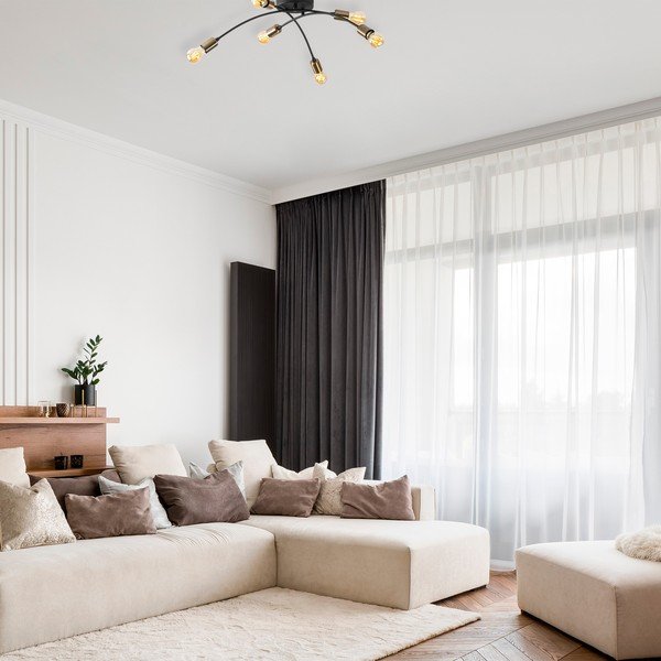 Czarna lampa sufitowa 67x67 cm Banana – Opviq lights-image-1