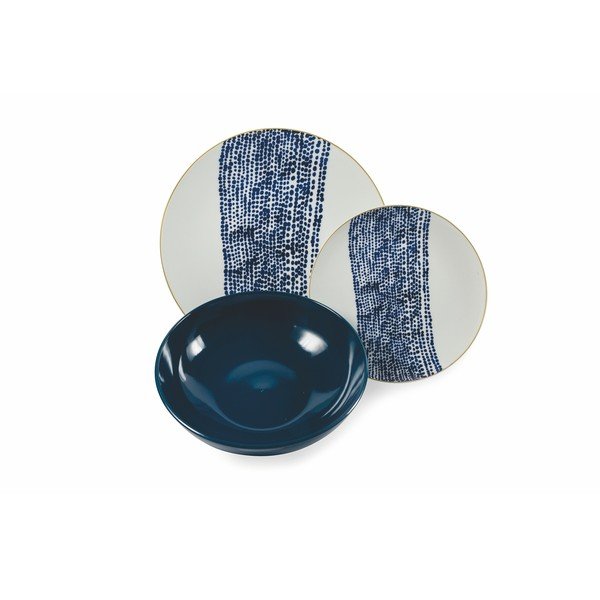 18-częściowy komplet naczyń z porcelany i kamionki VDE Tivoli 1996 Blue Masai-image-4