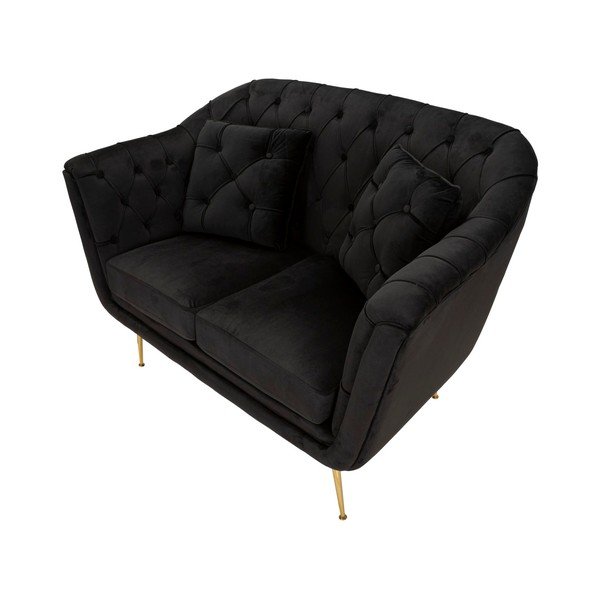Czarna aksamitna sofa 130 cm Budapest – Mauro Ferretti-image-4