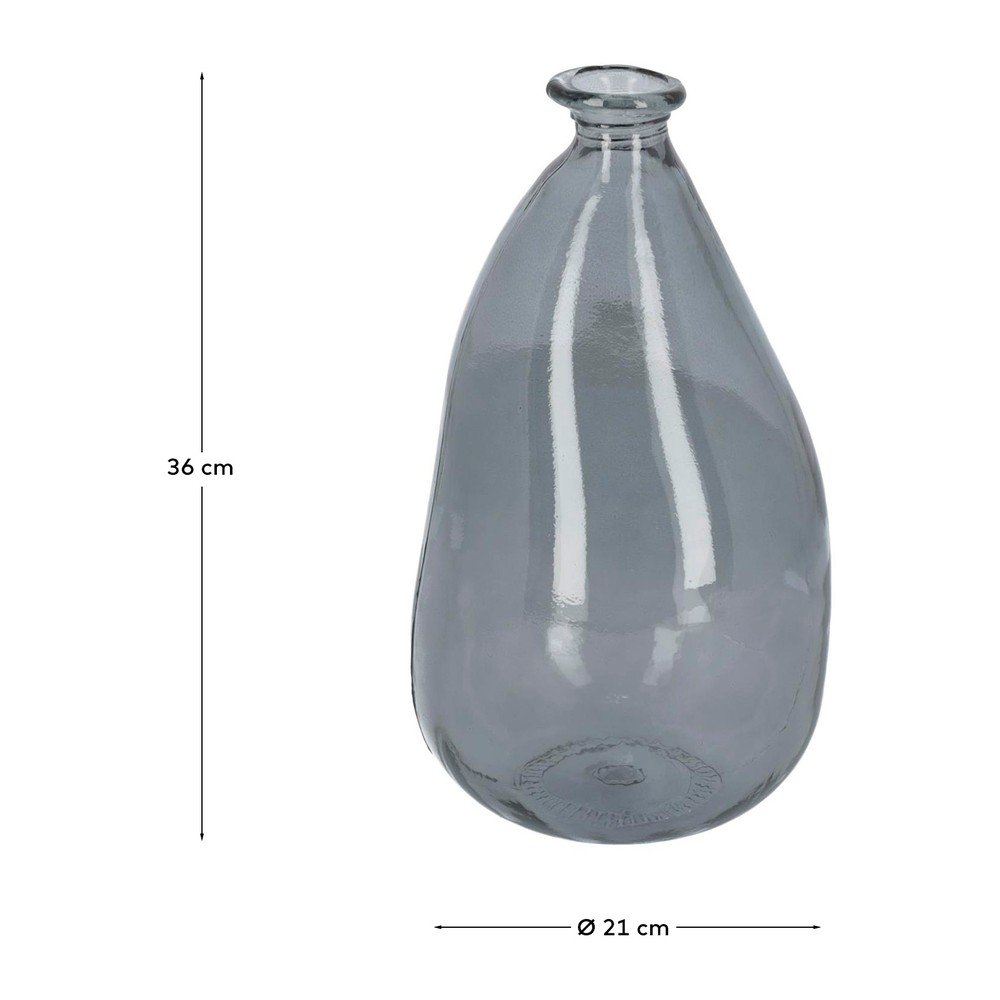Niebieski wazon ze szkła z recyklingu (wysokość 36 cm) Brenna – Kave Home (zdjęcie 4)