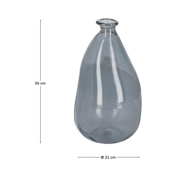 Niebieski wazon ze szkła z recyklingu (wysokość 36 cm) Brenna – Kave Home-image-3
