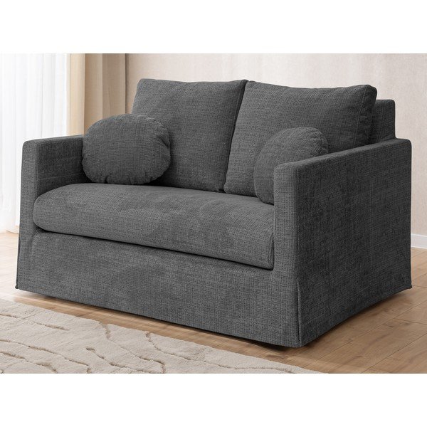 Ciemnoszara sofa 140 cm Paphos – Ropez-image-1