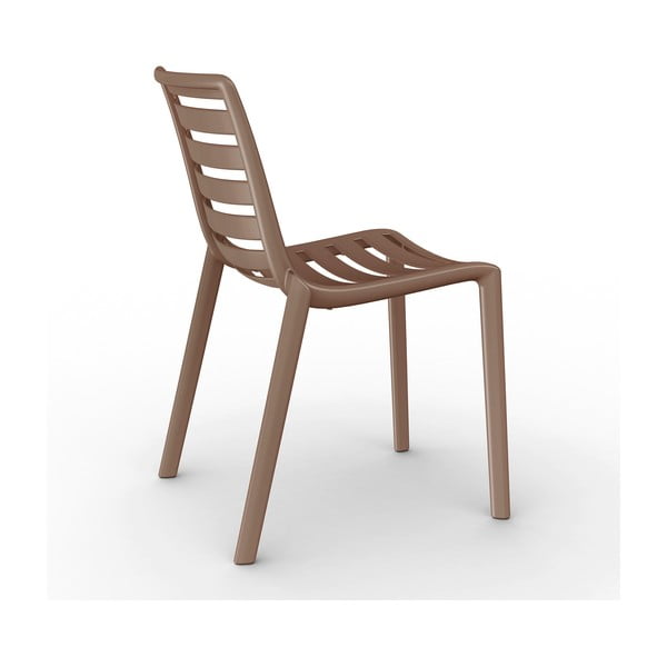 Zestaw 2 brązowych krzeseł ogrodowych Resol Slatkat