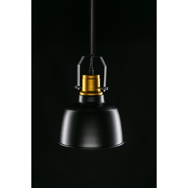 Lampa wisząca w czarno-złotym kolorze z metalowym kloszem ø 22 cm Monroe – GTV-image-3