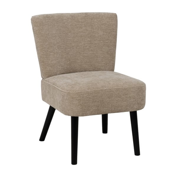 Beżowy fotel z tkaniny szenilowej – Ixia