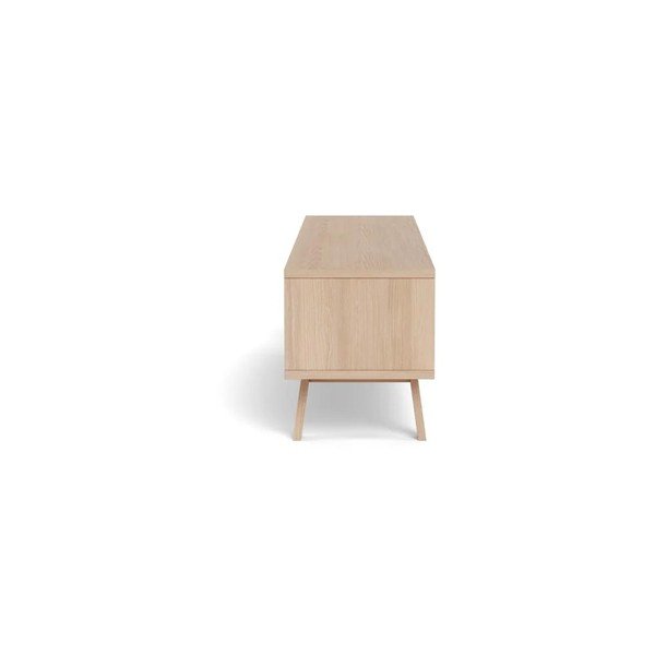 Fornirowana szafka pod TV w jasnym naturalnym kolorze 180x50x40 cm Lamberth – Actona-image-4