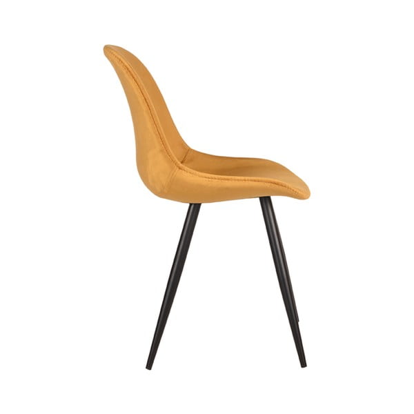 Musztardowe aksamitne krzesła zestaw 2 szt. Capri  – LABEL51-image-4