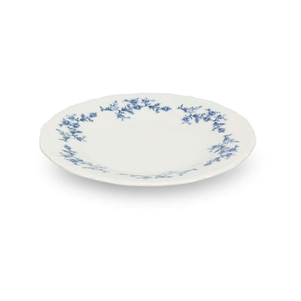 Biały/niebieski porcelanowy talerz ø 21 cm Retro – BonBistro (zdjęcie 4)