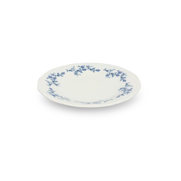 Biały/niebieski porcelanowy talerz ø 21 cm Retro – BonBistro-image-3