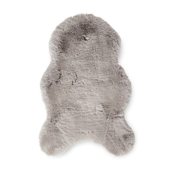 Jasnoszara syntetyczna skóra 60x90 cm Super Teddy – Think Rugs
