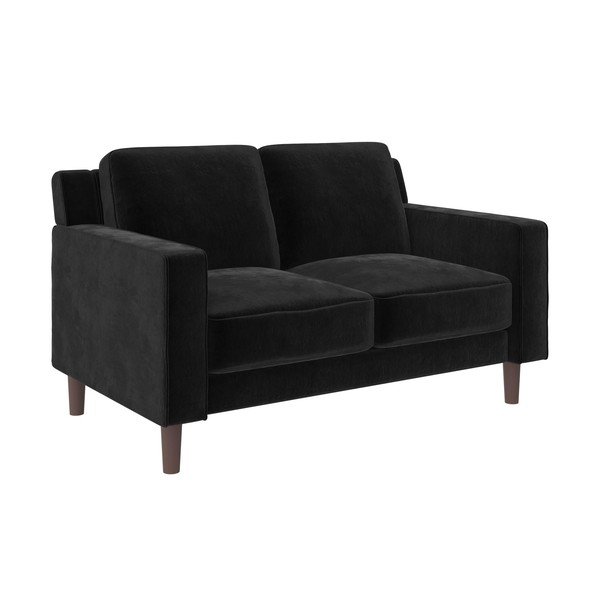 Czarna aksamitna sofa 83 cm Brynn – Støraa-image-2