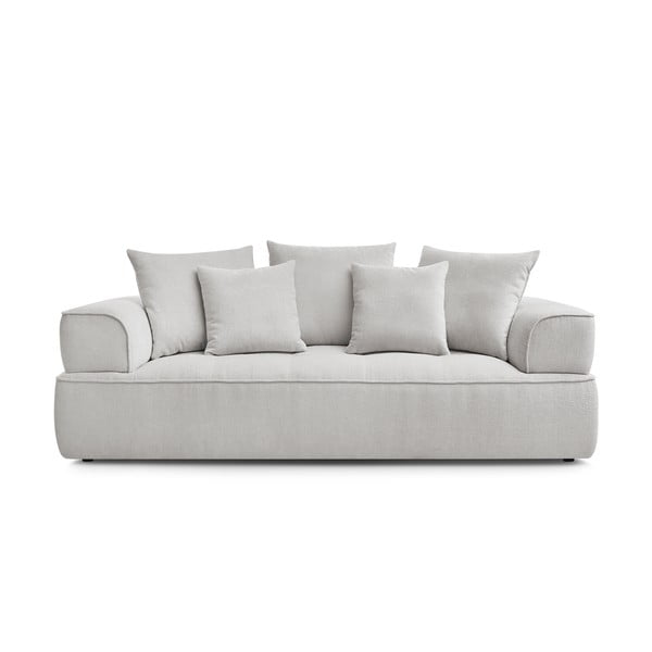 Jasnoszara sofa z tkaniny szenilowej 237 cm Whesley – Bobochic Paris
