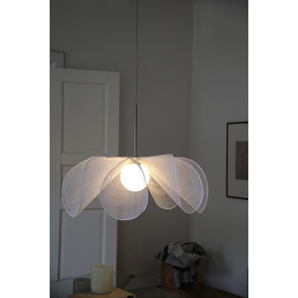 Biała lampa wisząca ze szklanym kloszem ø 75 cm Styrka – Markslöjd-image-3