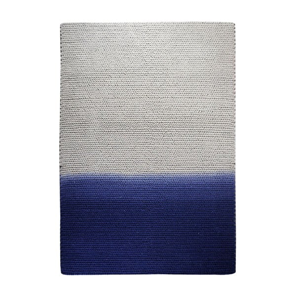 Wełniany dywan Kollam Grey/blue, 160x230 cm