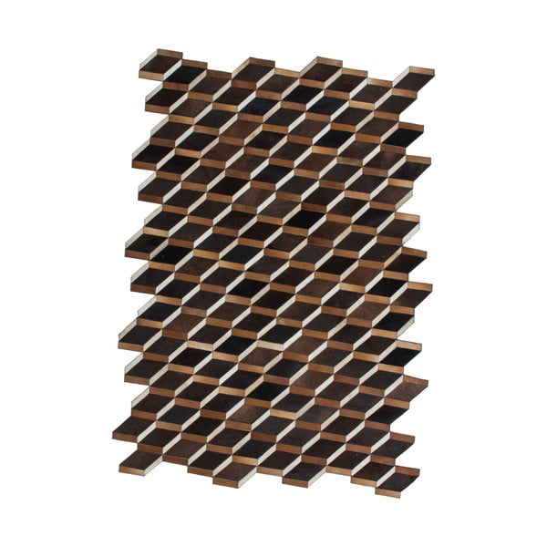 Dywan skórzany Revolution Brown, 116x174 cm