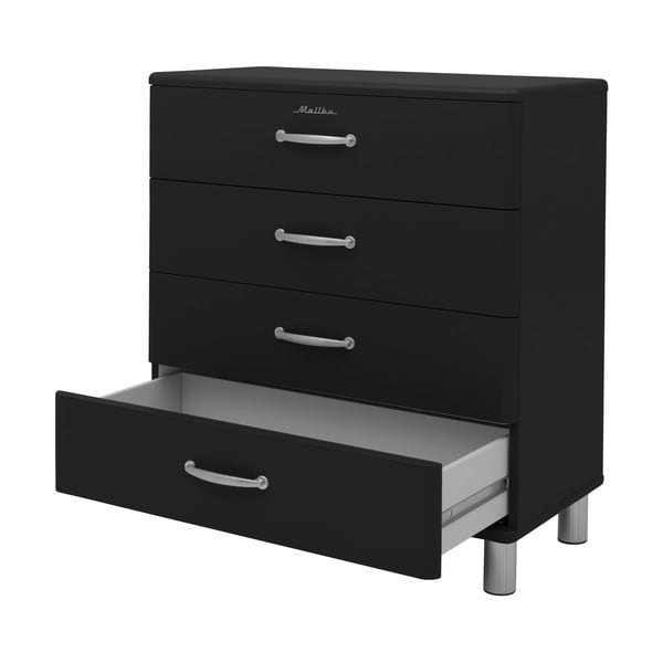 Czarna wysoka komoda 86x92 cm Malibu – Tenzo-image-3