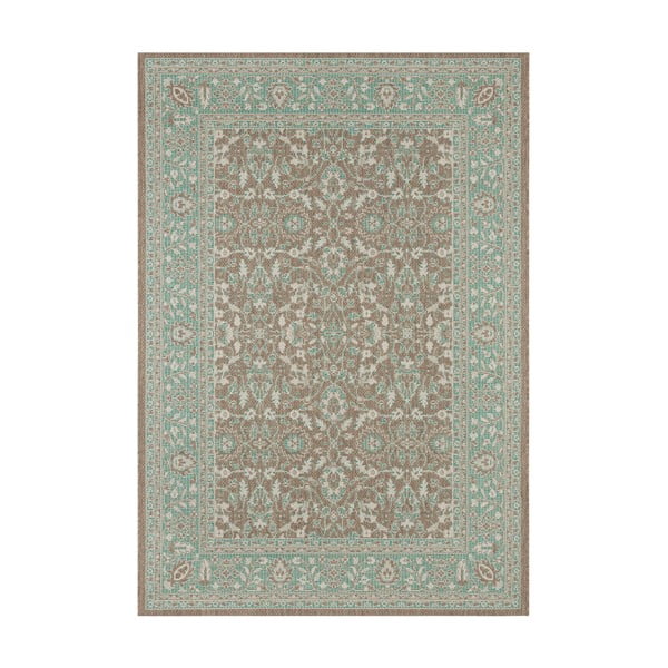 Zielono-brązowy dywan odpowiedni na zewnątrz NORTHRUGS Konya, 160x230 cm