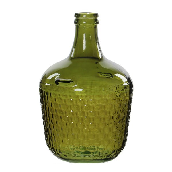 Zielony świecznik szklany Mica Diego, 42x27 cm