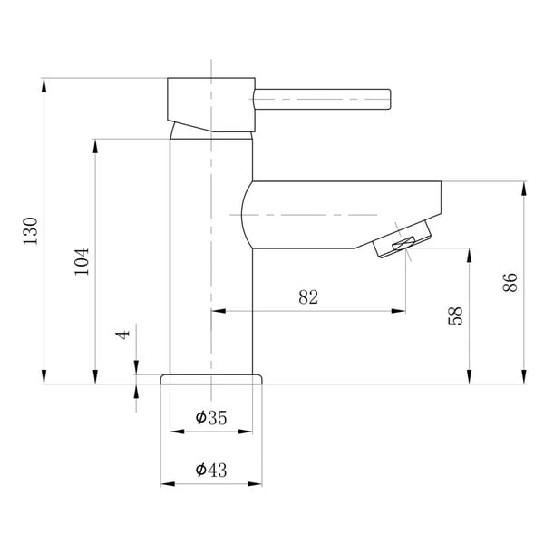 Bateria umywalkowa stojąca w kolorze srebra z połyskiem Small – Sapho-image-2